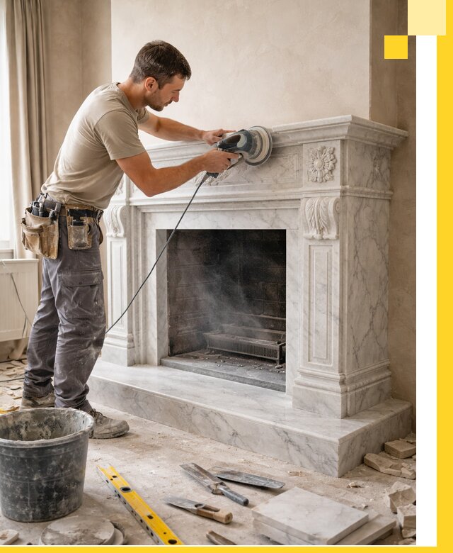 Изготовление и установка мраморных каминов в Кстове под ключ