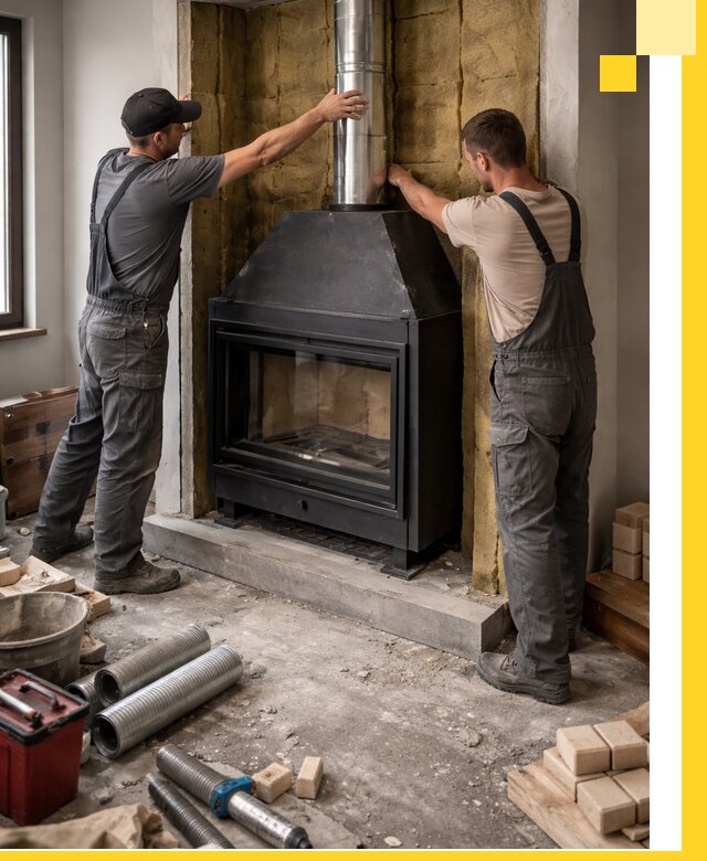 Изготовление и монтаж закрытых каминов в Кстове под ключ