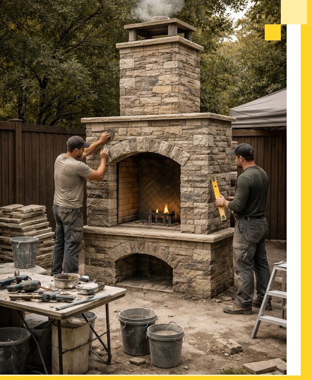 Проектирование и установка уличных каминов в Кстове