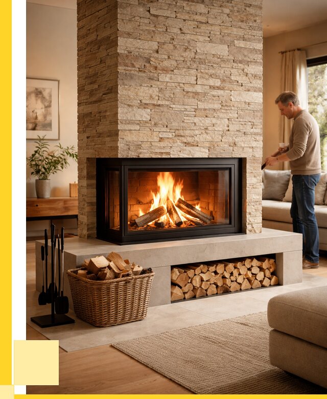 Дровяной камин под ключ в Кстове от 203680 р. | ЭриданКсв