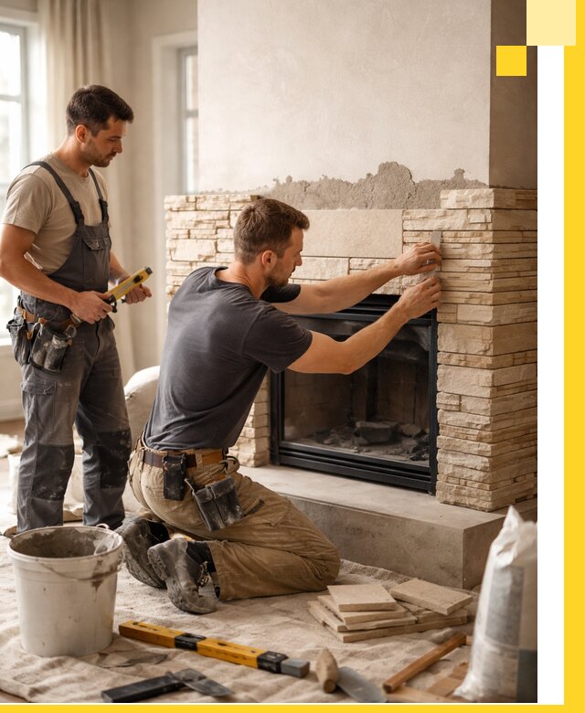 Установка и монтаж каминов для загородного дома в Кстове