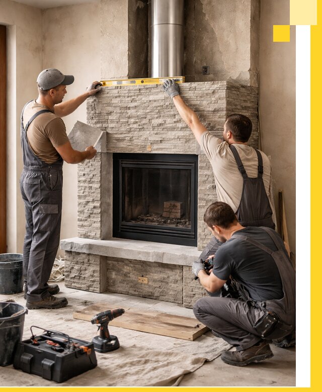 Профессиональный монтаж каминов под ключ в Кстове для дома