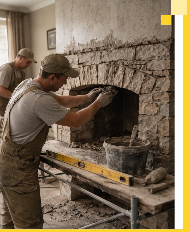 Изготовление каминов под ключ в Кстове, монтаж и отделка