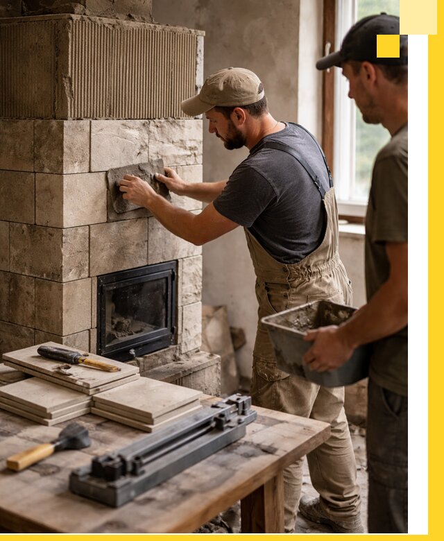 Профессиональная облицовка печей в Кстове: керамика и камень