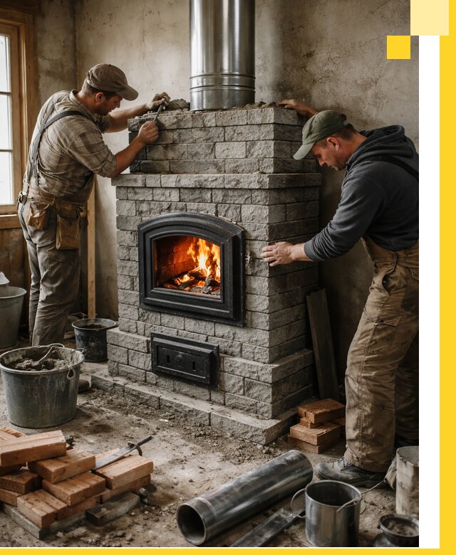 Производство, поставка и монтаж дровяных печей в Кстове