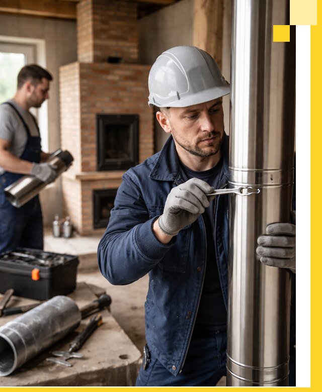 Профессиональный монтаж дымоходов для печей в Кстове