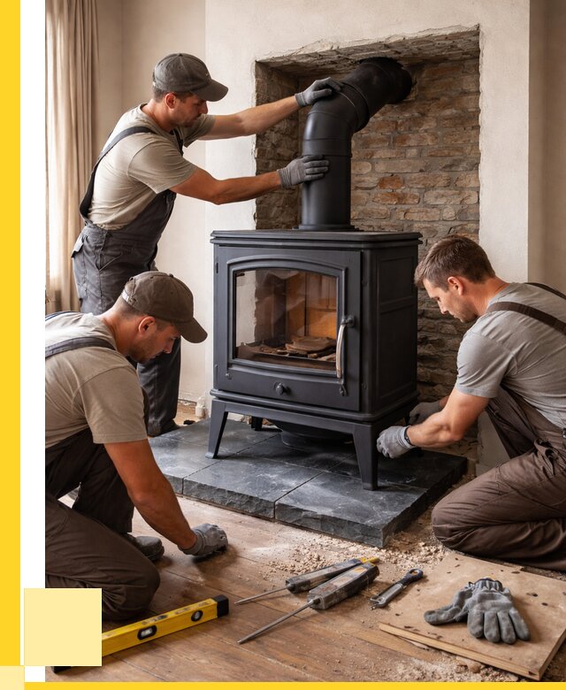 Монтаж печи камина в частном доме в Кстове от 25460 р. | ЭриданКсв