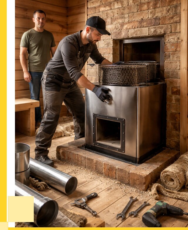 Монтаж банных печей под ключ в Кстове от 18331 р., ЭриданКсв