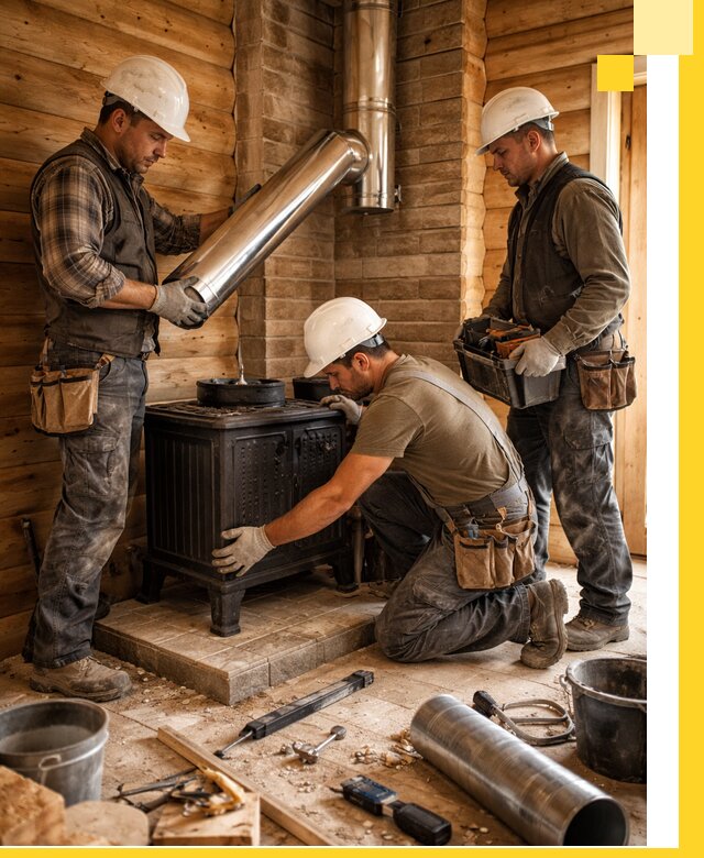 Профессиональный монтаж банных печей и дымоходов в Кстове