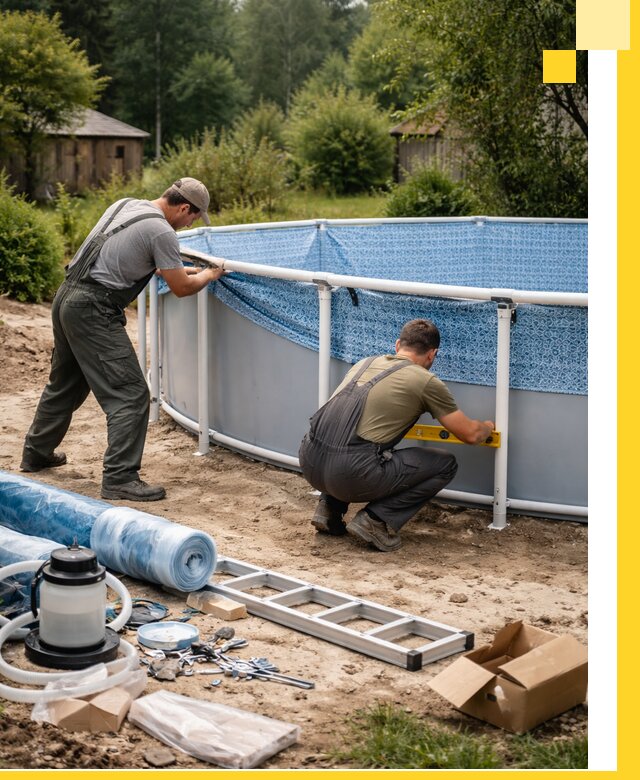 Установка и монтаж каркасных бассейнов в Кстове под ключ