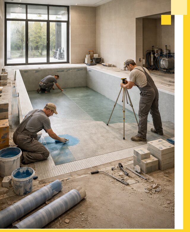 Проект и строительство закрытых бассейнов в Кстове под ключ