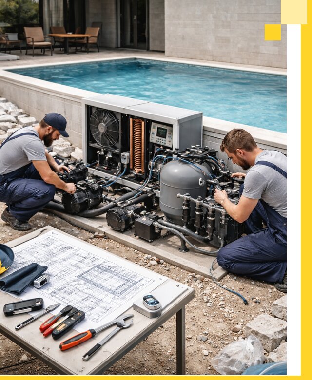 Проектирование и монтаж бассейнов с подогревом в Кстове