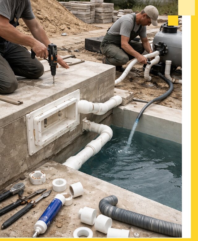 Строительство скиммерных бассейнов под ключ в Кстове