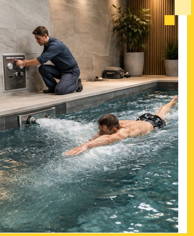 Проектирование и монтаж бассейнов с противотоком в Кстове