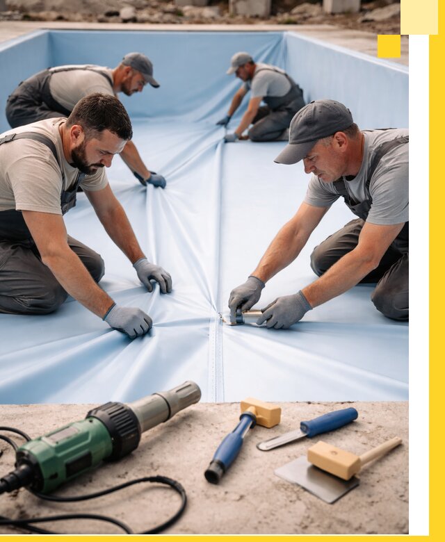 ПВХ пленка для бассейнов с монтажом и гарантией в Кстове