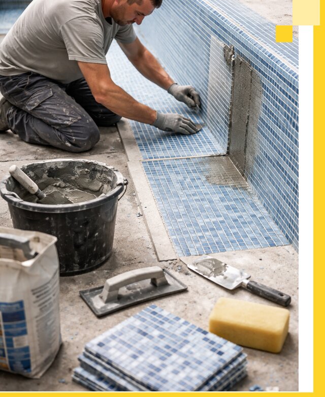 Укладка и ремонт мозаики для бассейнов под ключ в Кстове