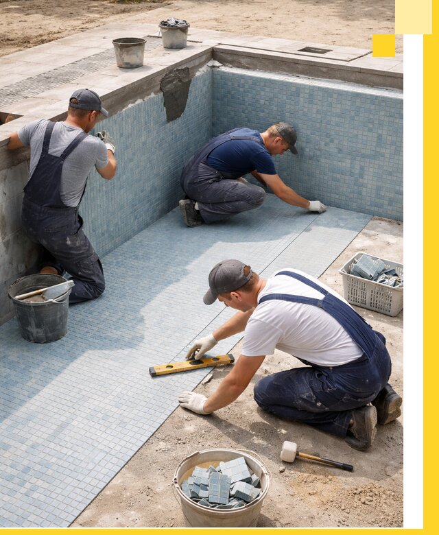 Укладка и установка плитки для бассейнов под ключ в Кстове