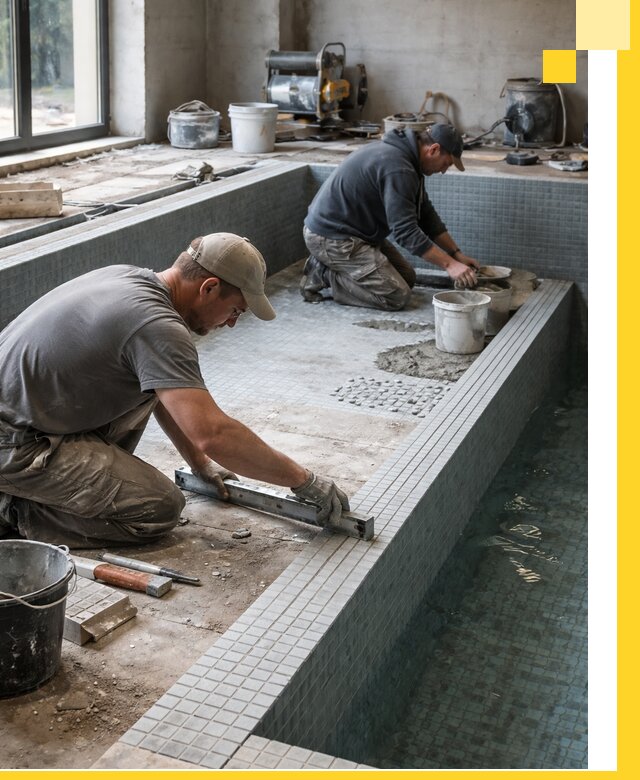 Строительство бассейна в частном доме в Кстове под ключ