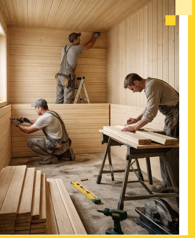 Обшивка саун в Кстове из натуральной древесины под ключ