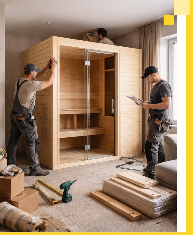 Установка и благоустройство саун в квартире в Кстове