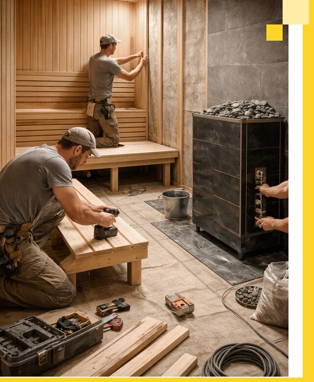 Дизайн и строительство интерьерных саун под ключ в Кстове