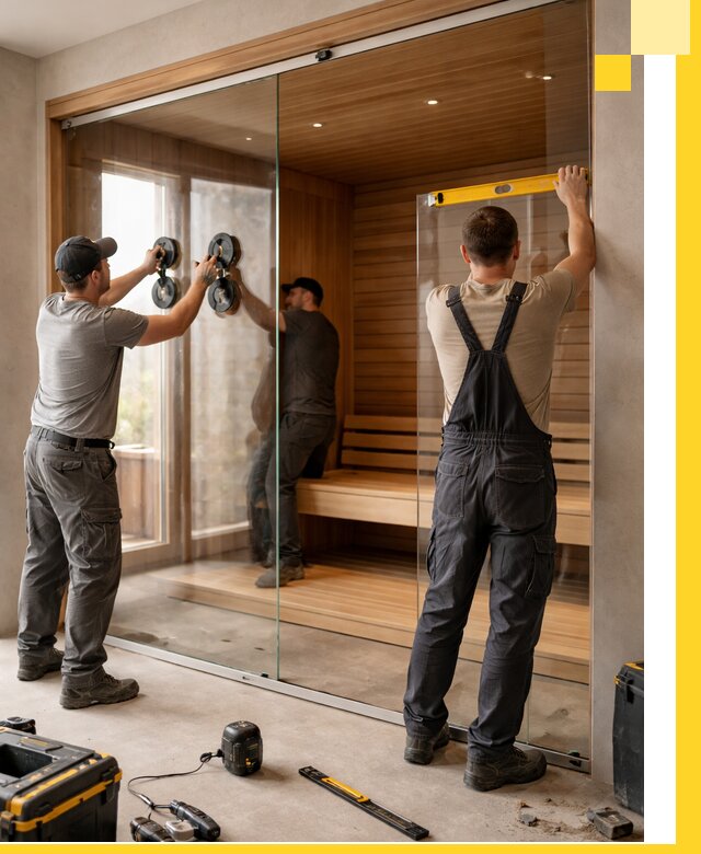 Производство и монтаж стеклянных саун под ключ в Кстове