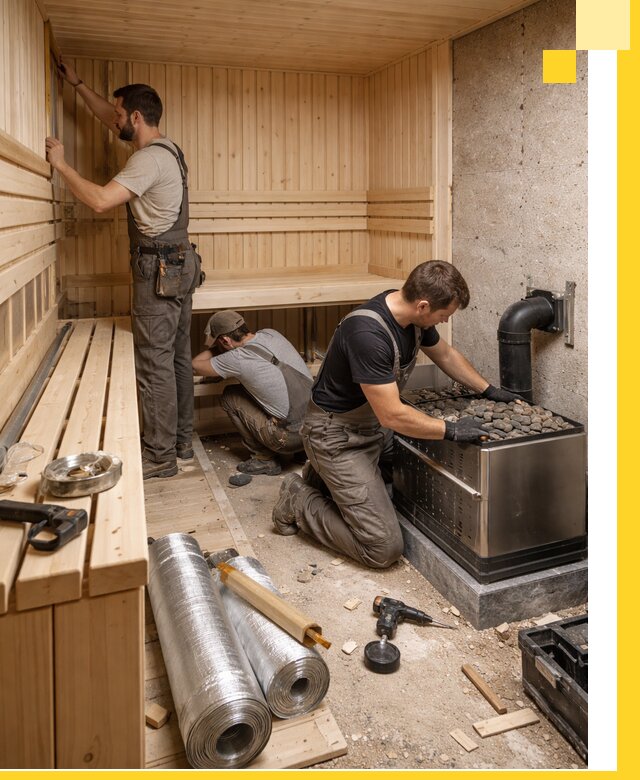 Индивидуальные сауны на заказ в Кстове под ключ, проект и монтаж