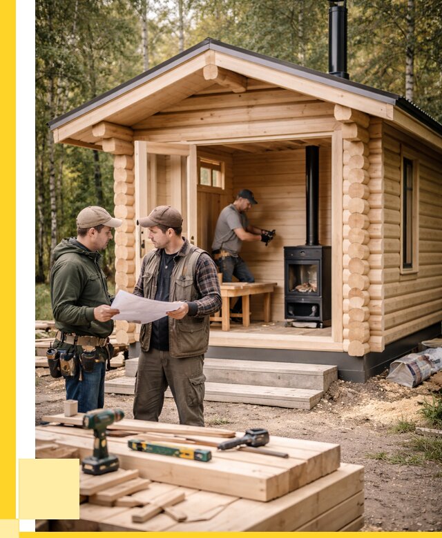 Монтаж бань под ключ в Кстове — от 203680 р. | ЭриданКсв