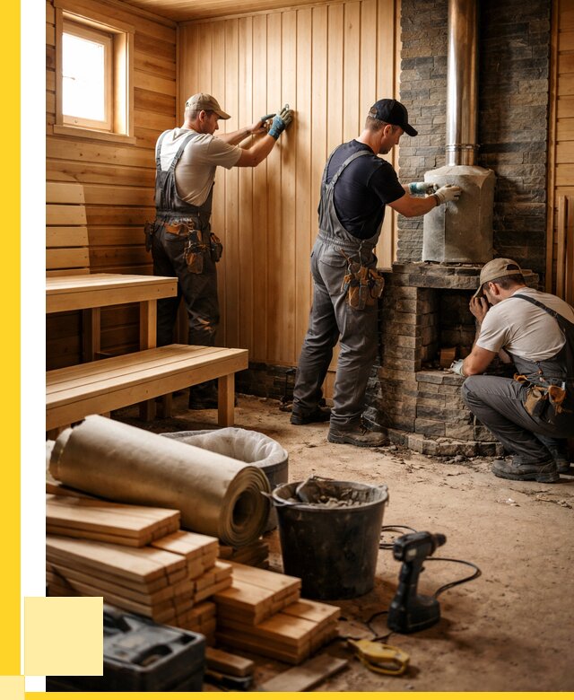 Ремонт бань под ключ в Кстове от 45828 р. | ЭриданКсв