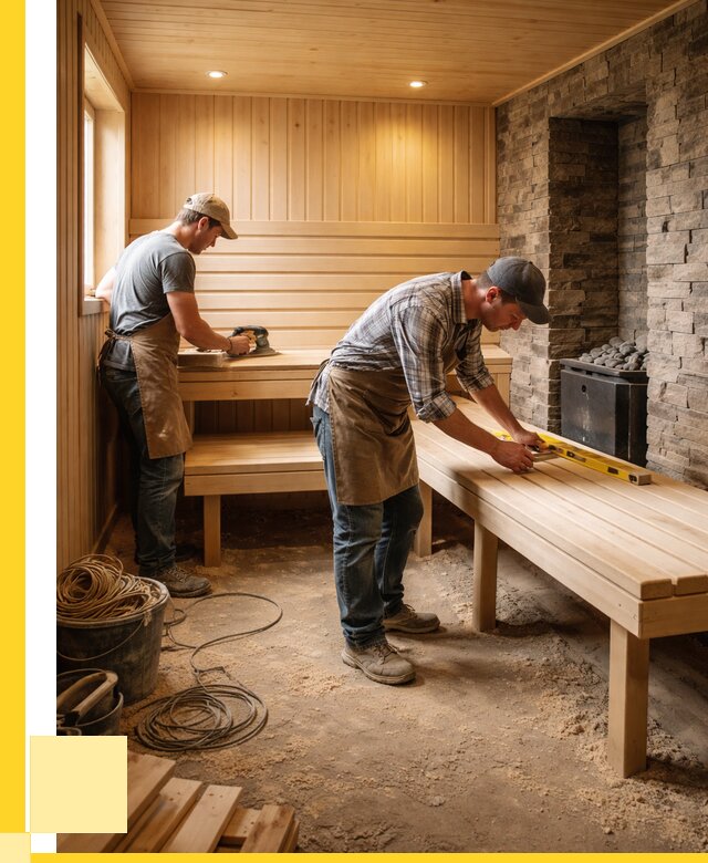 Отделка бани в Кстове: внутренняя отделка от 3055 р. | ЭриданКсв