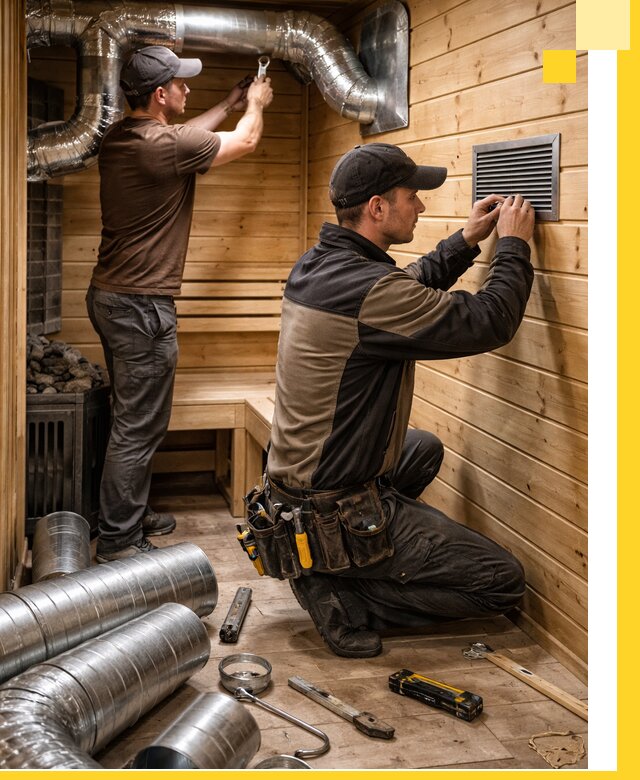 Проектирование и монтаж вентиляции бани в Кстове под ключ