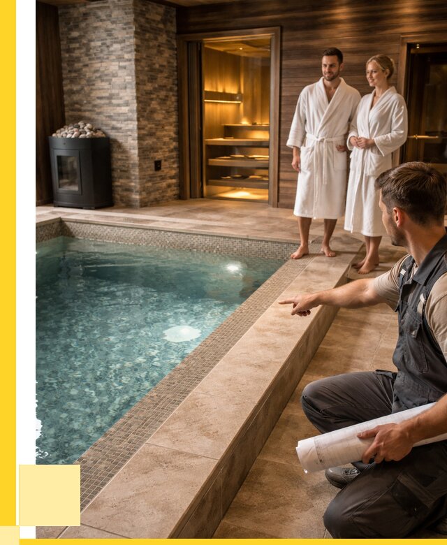 Проект бани с бассейном под ключ в Кстове от 66196 р. | ЭриданКсв