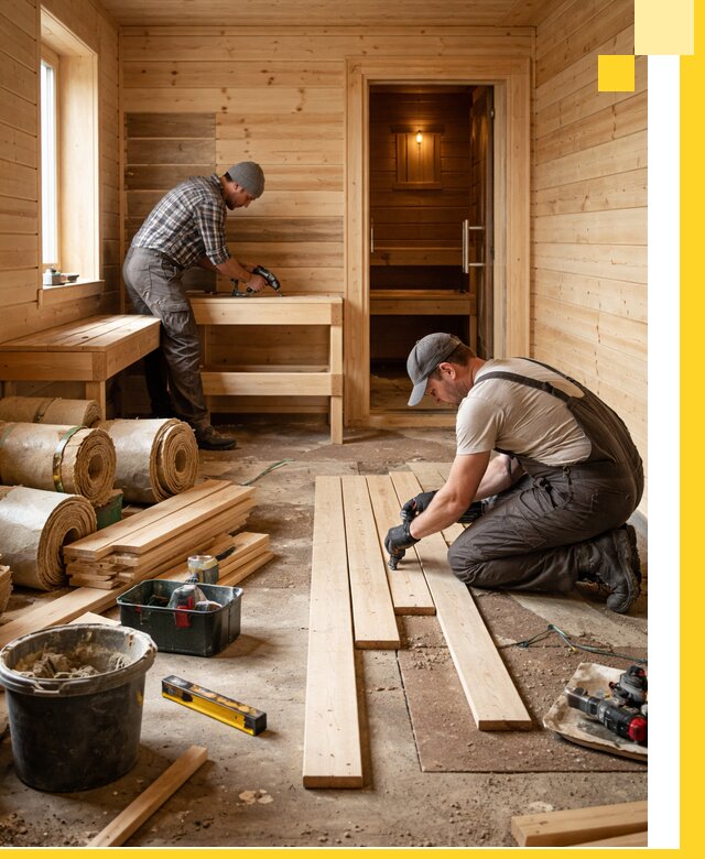 Индивидуальный проект бани с комнатой отдыха под ключ в Кстове