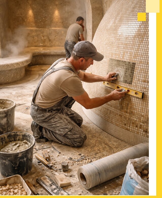 Хамам под ключ в Кстове: проектирование, строительство, отделка