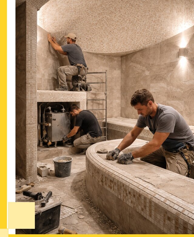 Монтаж хамамов под ключ в Кстове от 254600 р. ЭриданКсв