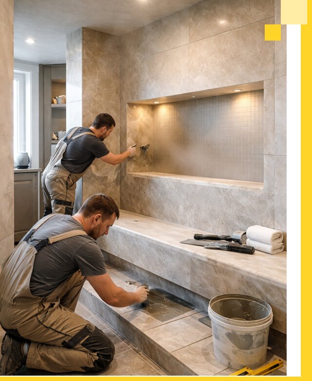 Профессиональное строительство хамама в квартире в Кстове