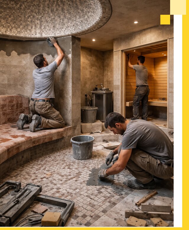 Проект и строительство хамама бани и сауны под ключ в Кстове